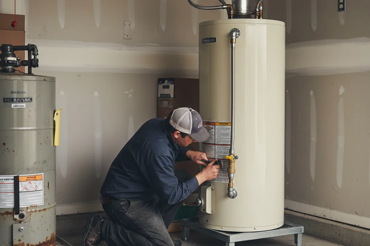 Water heater and shutoff valve replacement in Princeton